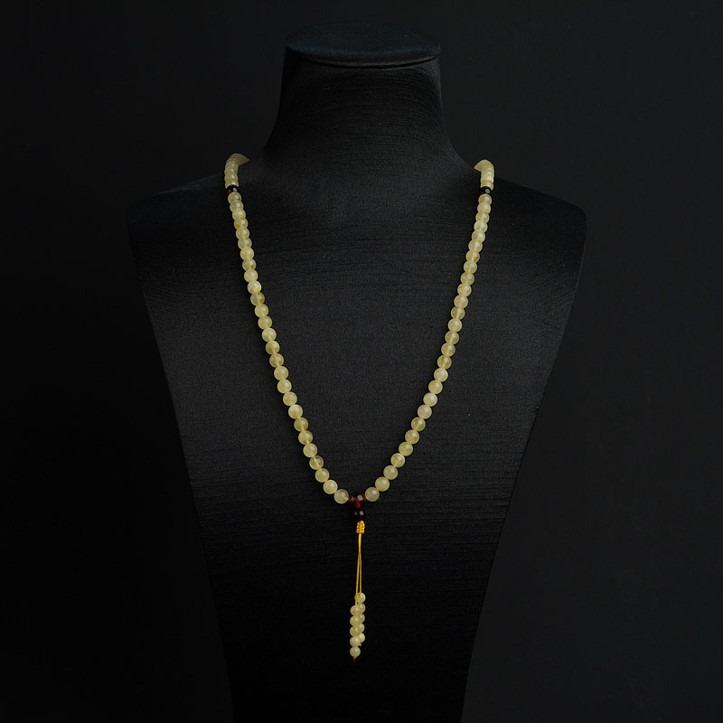 波罗的海天然浅黄蜜蜡108佛珠手串 - 红掌柜