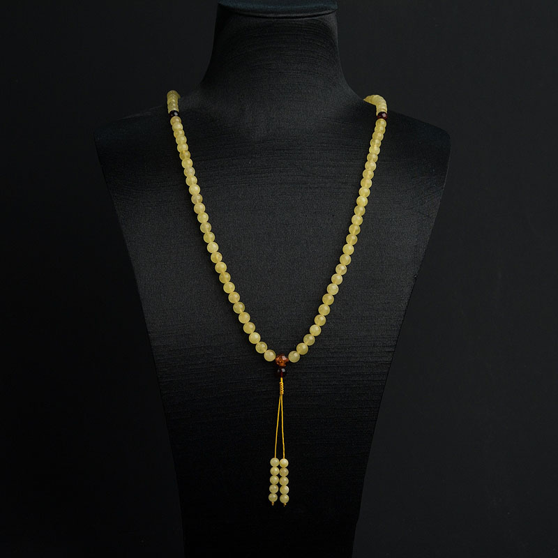 波罗的海天然6mm柠檬黄蜜蜡108佛珠 - 红掌柜