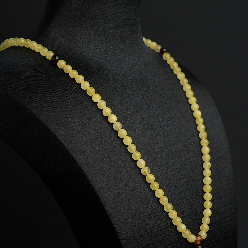柠檬黄蜜蜡108佛珠 - 红掌柜