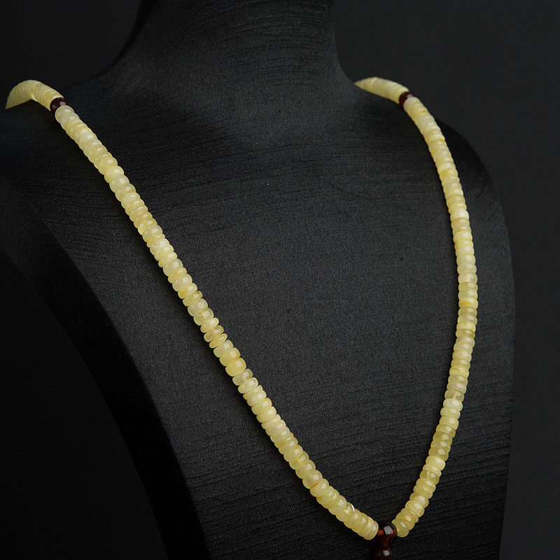 蜜蜡算盘珠项链 - 红掌柜