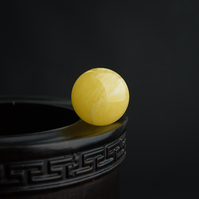 21mm白花蜜蜡圆珠-红掌柜