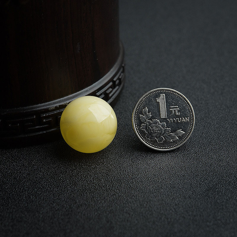 天然蜜蜡圆珠-红掌柜