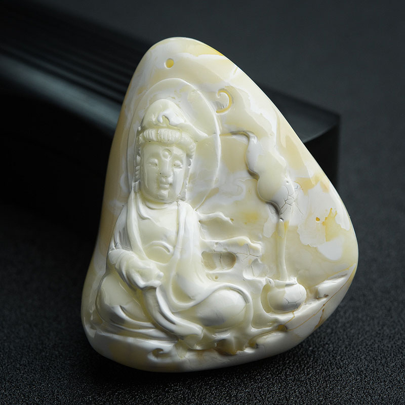 带皮白蜜观音吊坠-红掌柜