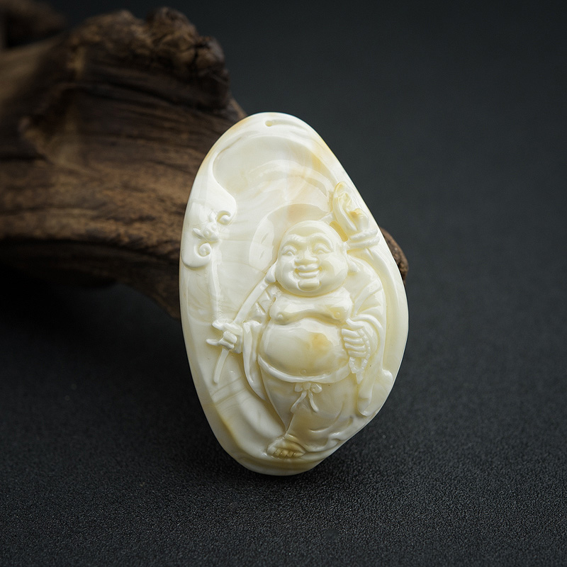 天然波罗的海白蜜佛吊坠-红掌柜