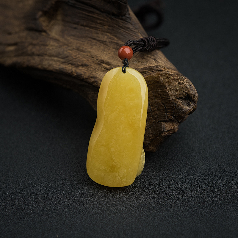 蜜蜡如意吊坠-红掌柜