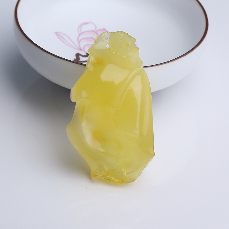 波罗的海天然鸡油黄蜜蜡洋洋得意吊坠-红掌柜