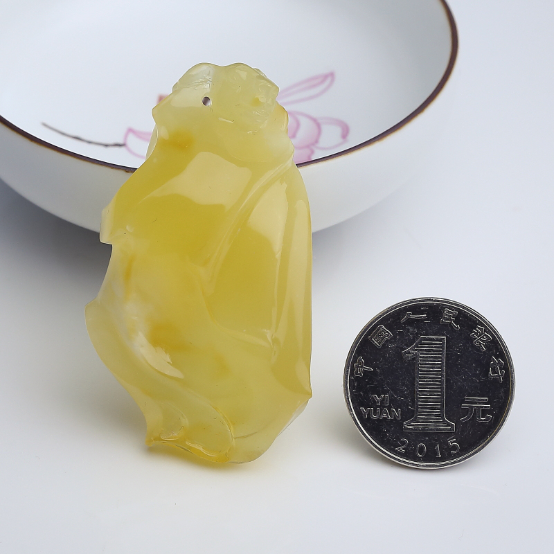 波罗的海鸡油黄蜜蜡吊坠-红掌柜