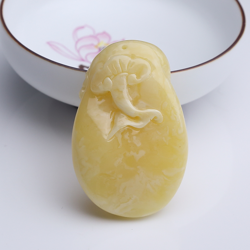 波罗的海天然蜜蜡福瓜吊坠-红掌柜