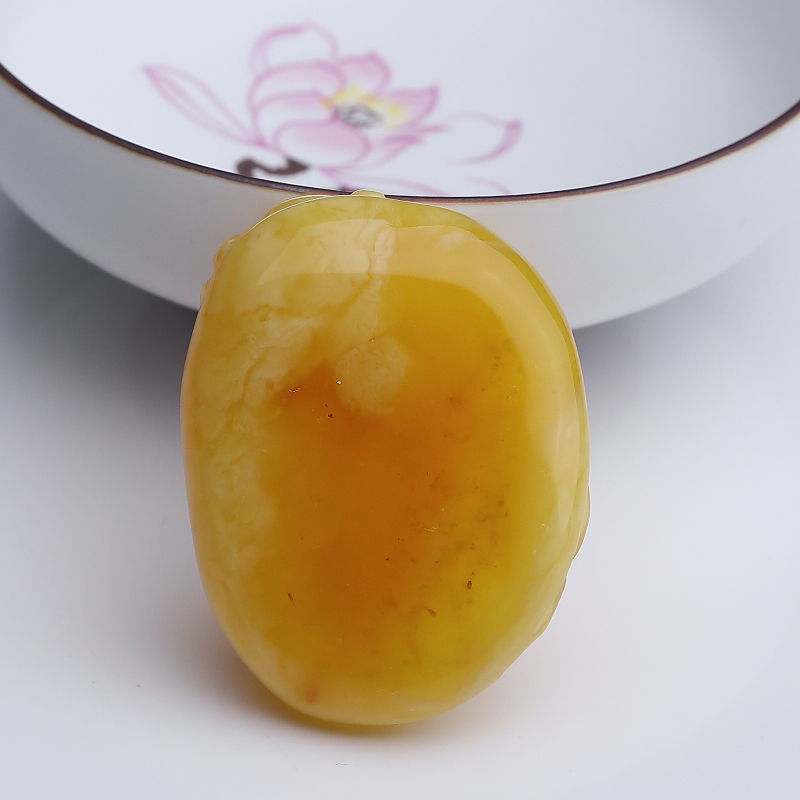 波罗的海天然褐黄蜜蜡灵鼠运财吊坠-红掌柜