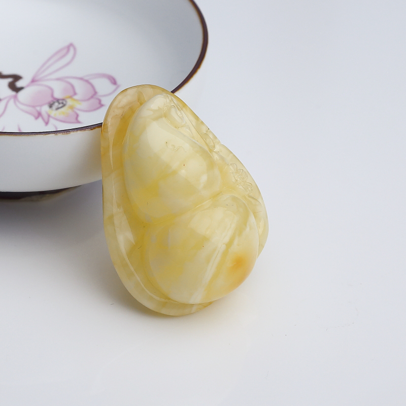 波罗的海白花蜜蜜蜡葫芦吊坠-红掌柜