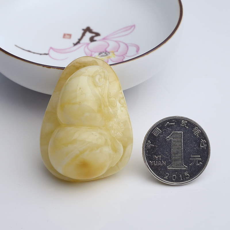 波罗的海白花蜜蜜蜡吊坠-红掌柜