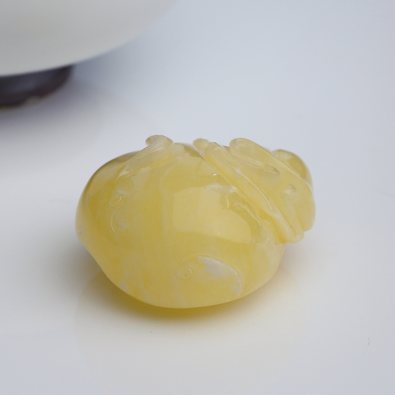 波罗的海天然带皮白花蜜蜡吊坠-红掌柜