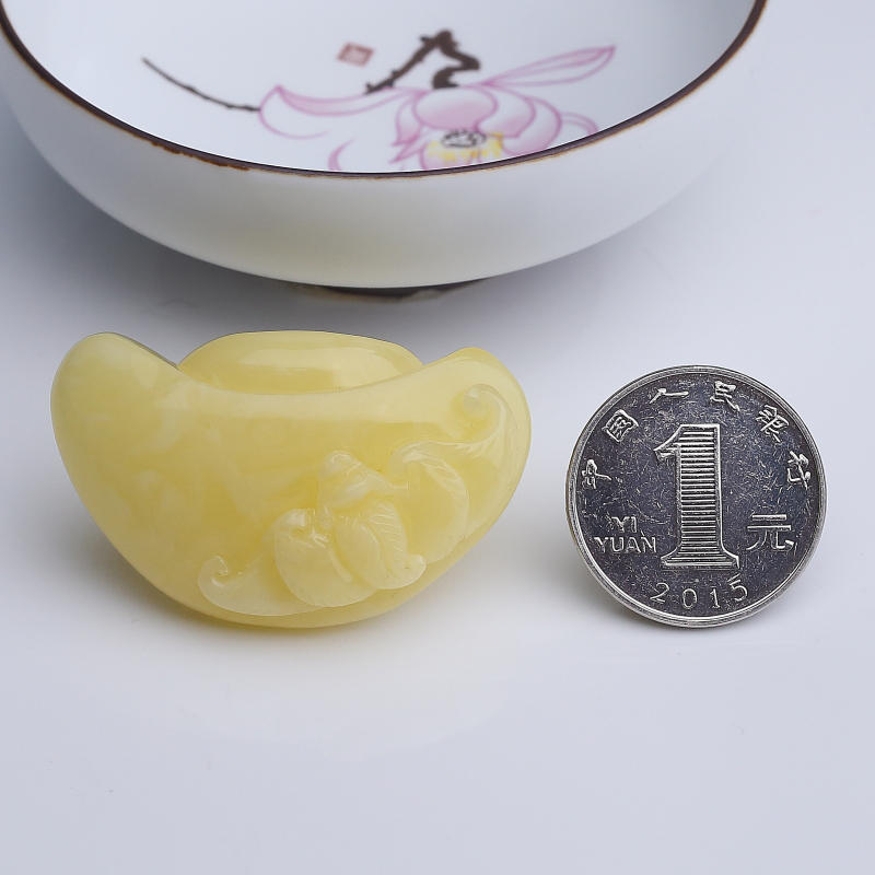 柠檬黄蜜蜡吊坠-红掌柜