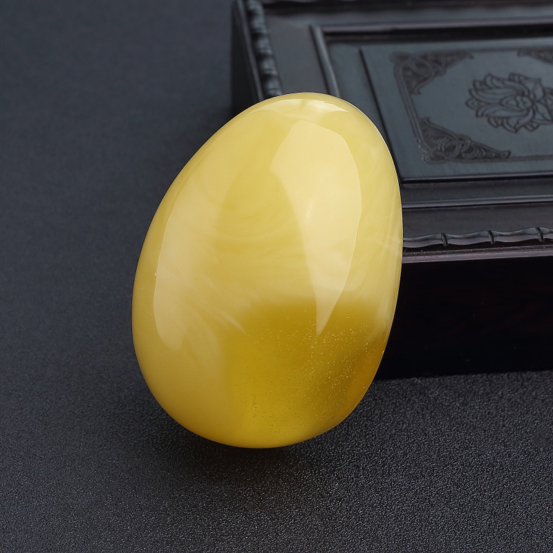 天然鸡油黄蜜蜡随形吊坠-红掌柜