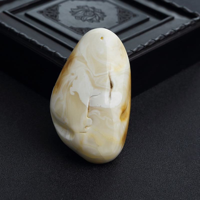 波罗的海天然白蜜弥勒佛吊坠-红掌柜