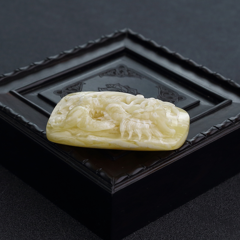 波罗的海天然白花蜜蜡吊坠-红掌柜