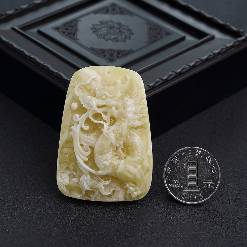 波罗的海白花蜜蜡吊坠-红掌柜