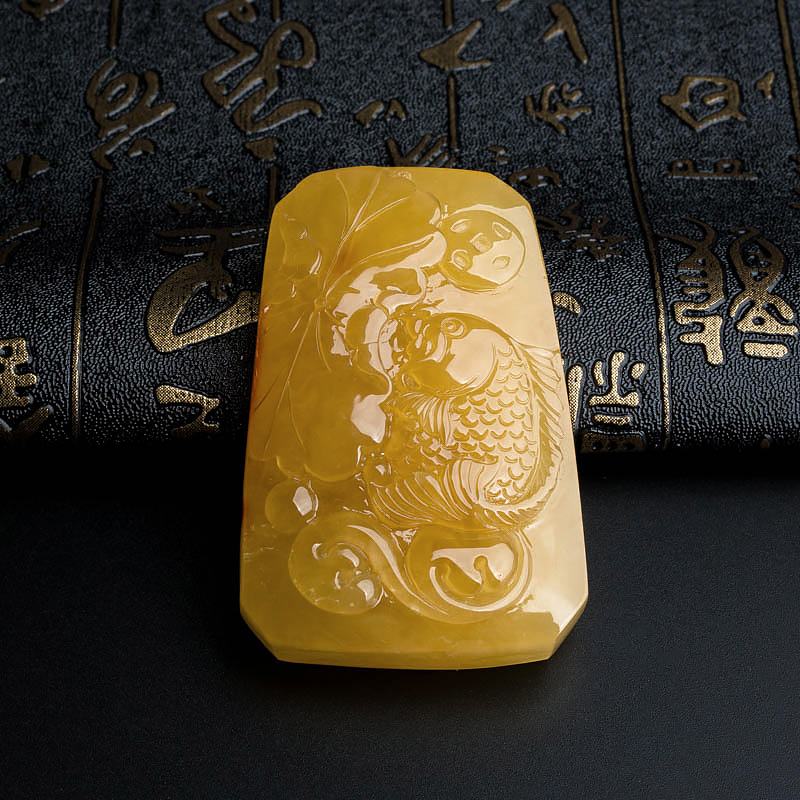 波罗的海蜜蜡吊坠-红掌柜珠宝