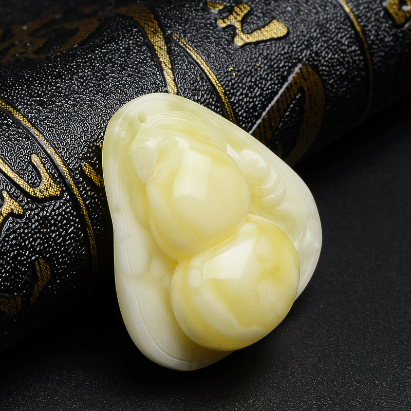 白花蜜蜜蜡吊坠-红掌柜珠宝