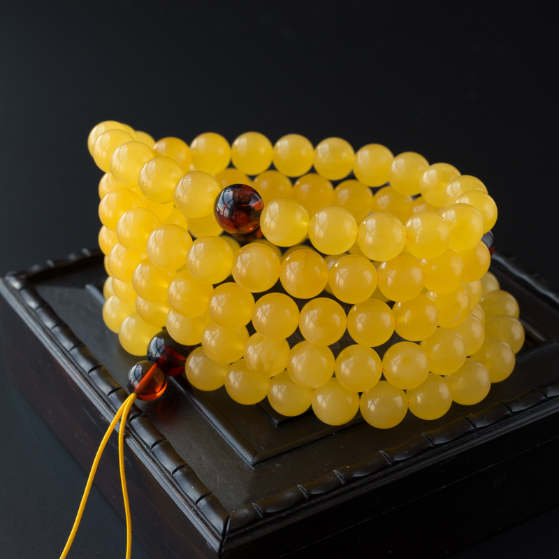 蜜蜡佛珠-红掌柜