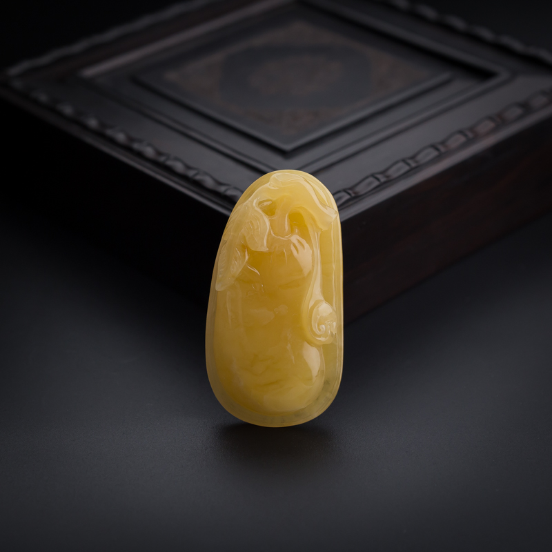 波罗的海天然鸡油黄蜜蜡福瓜吊坠 - 红掌柜