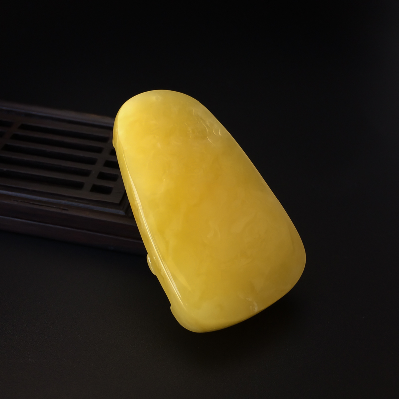 波罗的海天然蜜蜡鱼吊坠-红掌柜