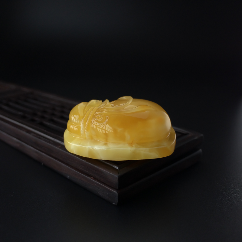 波罗的海天然黄白蜜蜜蜡钱袋吊坠-红掌柜