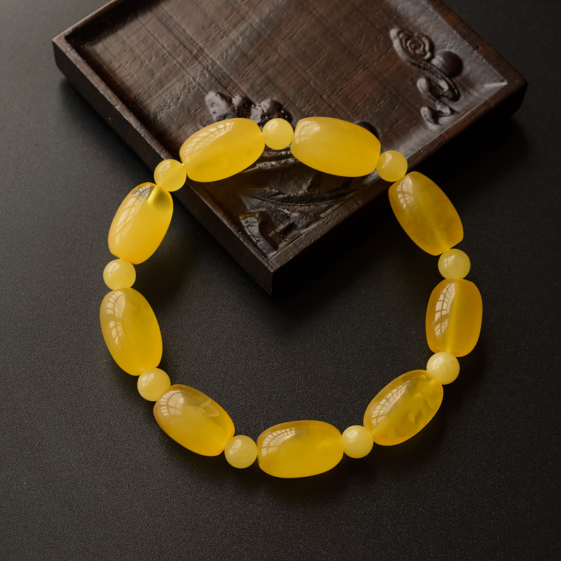 蜜蜡桶珠手串 - 红掌柜