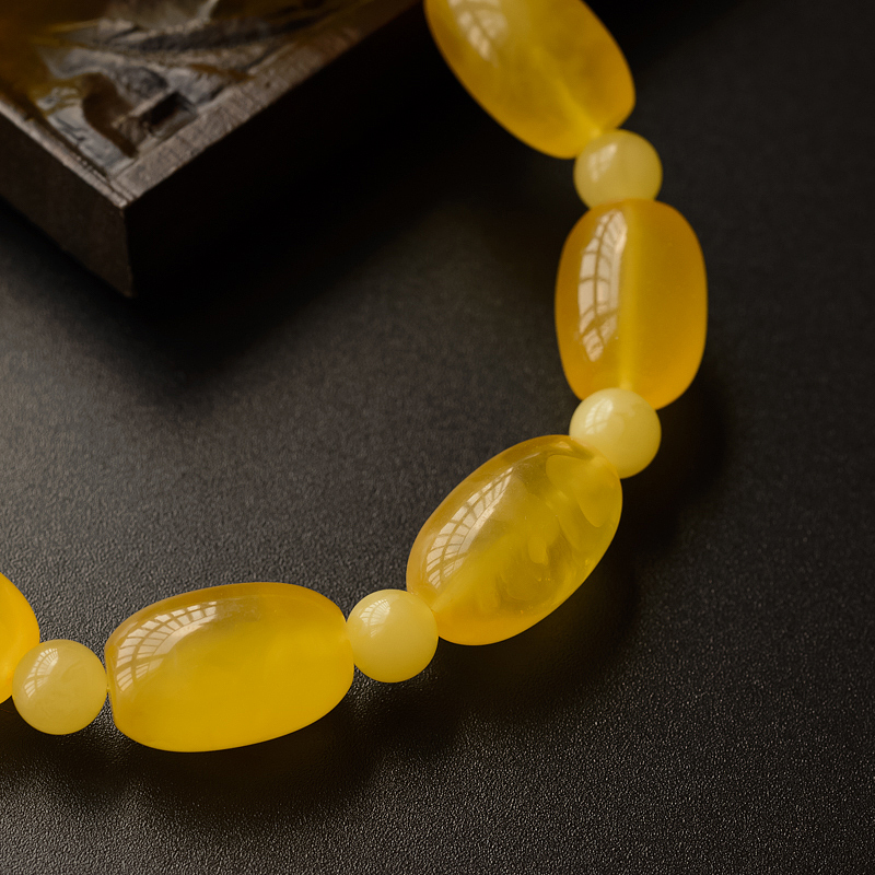 波罗的海蜜蜡桶珠手串 - 红掌柜