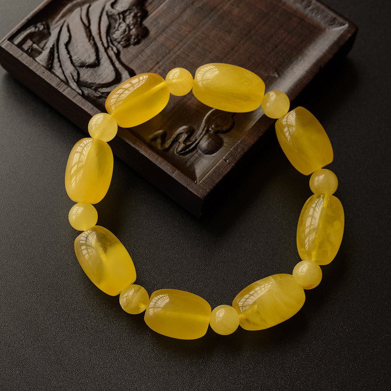 蜜蜡桶珠手串 - 红掌柜