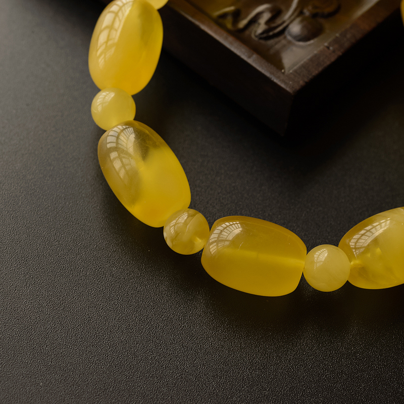 波罗的海蜜蜡桶珠手串 - 红掌柜