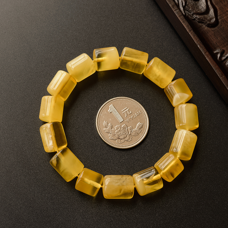 波罗的海蜜蜡桶珠手串 - 红掌柜