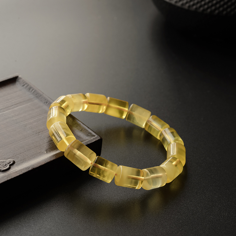 金绞蜜蜜蜡桶珠手串 - 红掌柜