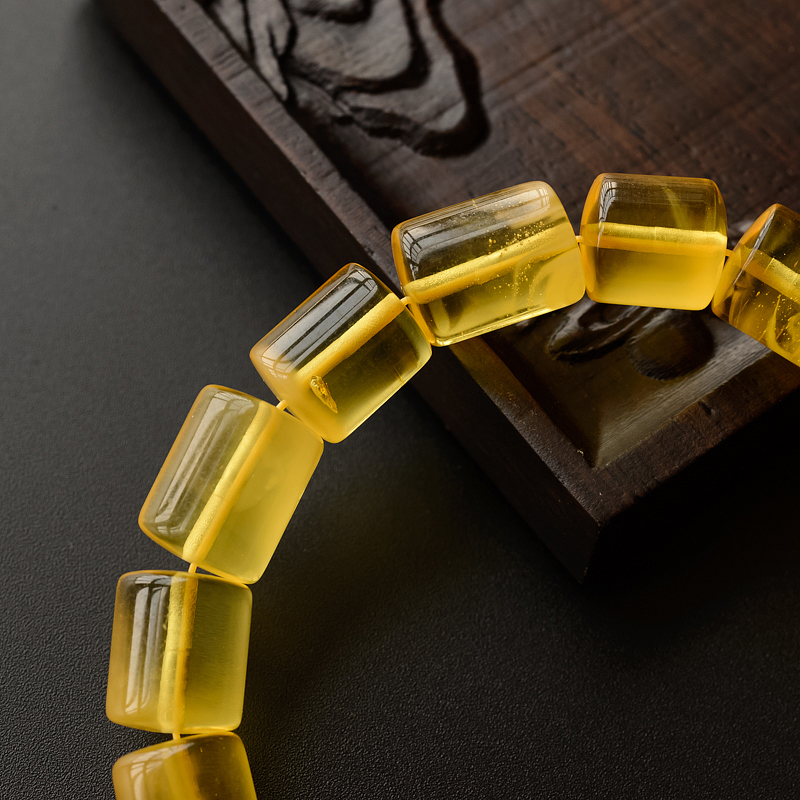 波罗的海天然金绞蜜蜜蜡手串 - 红掌柜