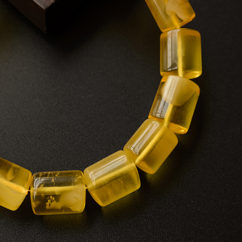 波罗的海天然金绞蜜手串 - 红掌柜