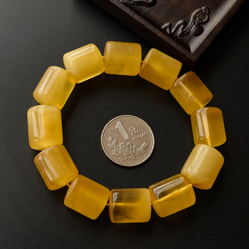 波罗的海蜜蜡桶珠手串 - 红掌柜