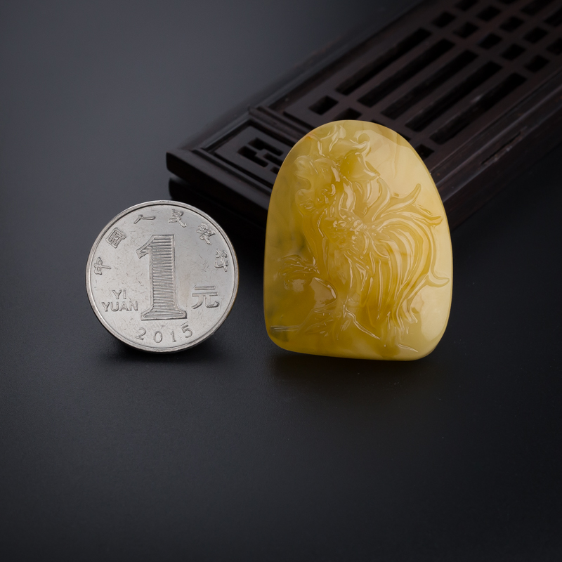 鸡油黄蜜蜡吊坠-红掌柜