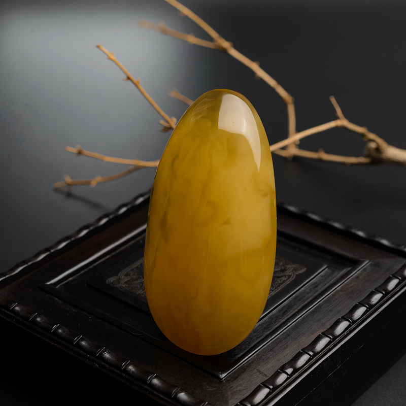 天然鸡油黄蜜蜡随形吊坠 - 红掌柜