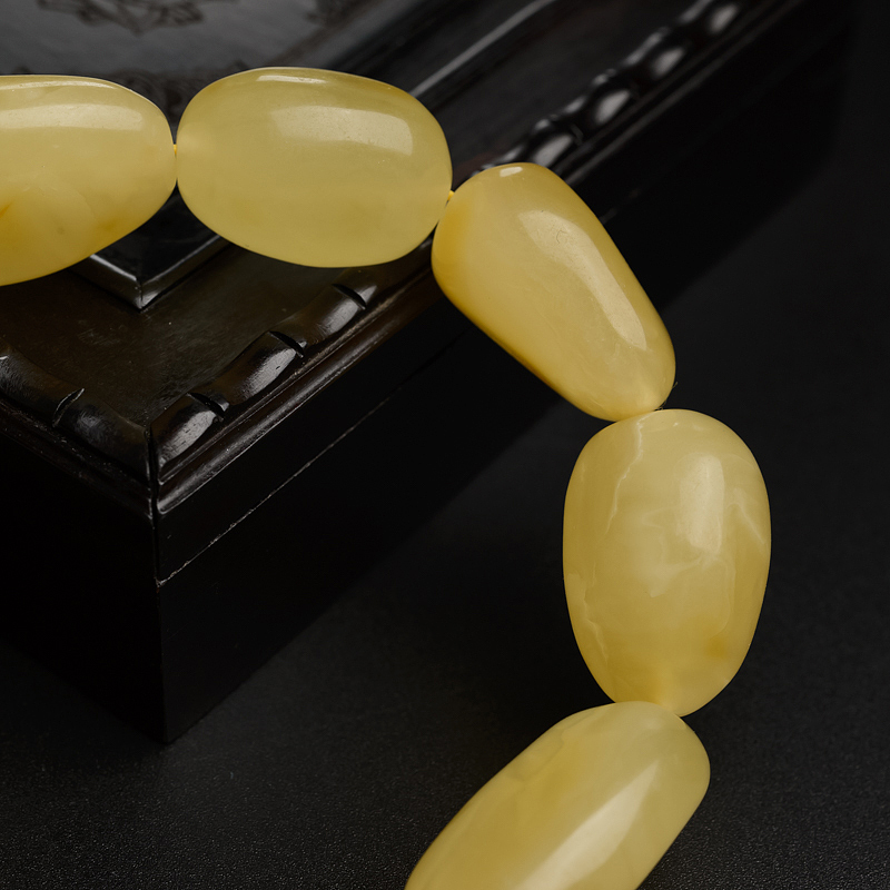 柠檬黄蜜蜡手串 - 红掌柜