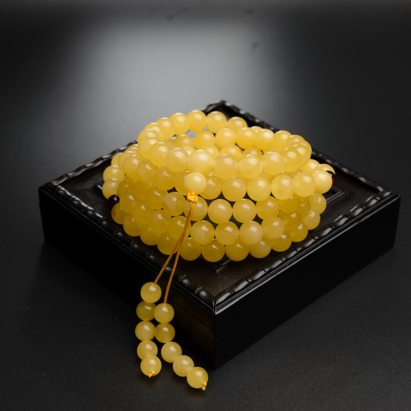 蜜蜡108手串-红掌柜