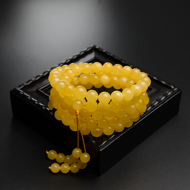 蜜蜡108手串-红掌柜