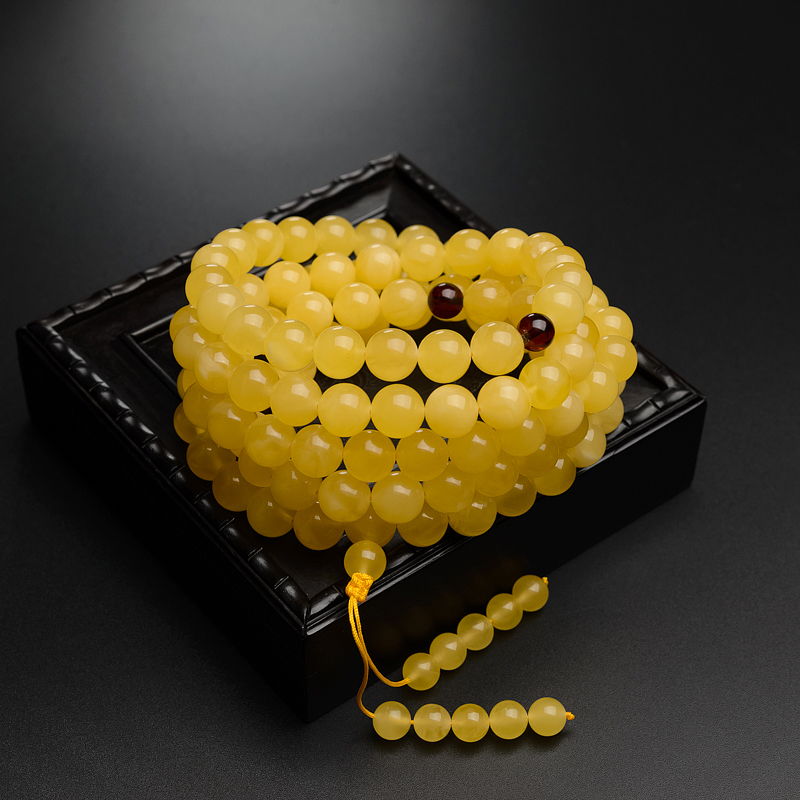 蜜蜡108手串-红掌柜