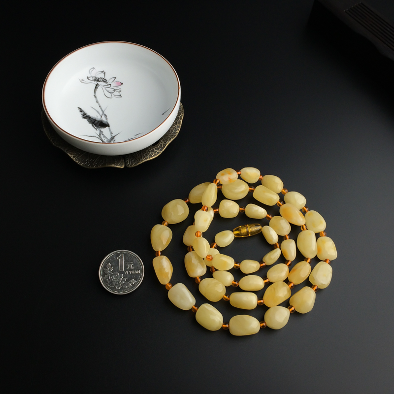 波罗的海白花蜜随形项链 - 红掌柜