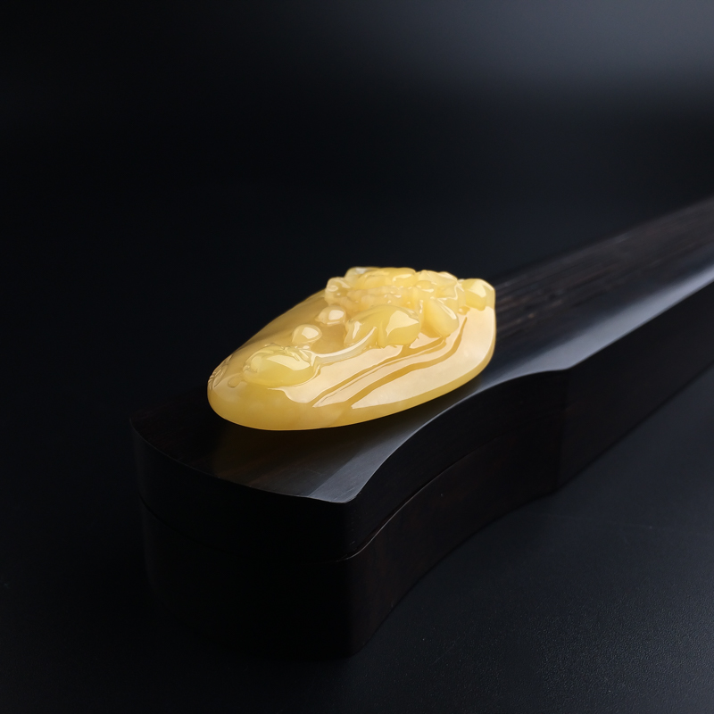 波罗的海天然鸡油黄蜜蜡吊坠-红掌柜