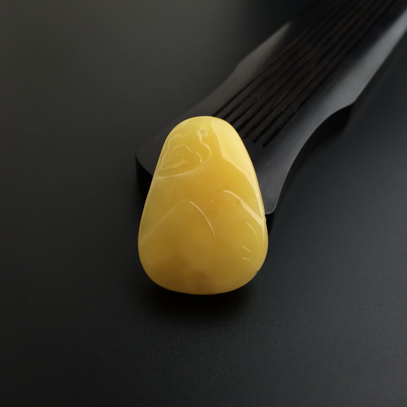 波罗的海天然蜜蜡花鸟吊坠-红掌柜