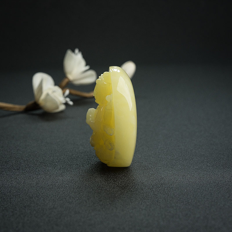 波罗的海柠檬黄蜜蜡千手观音吊坠 - 红掌柜