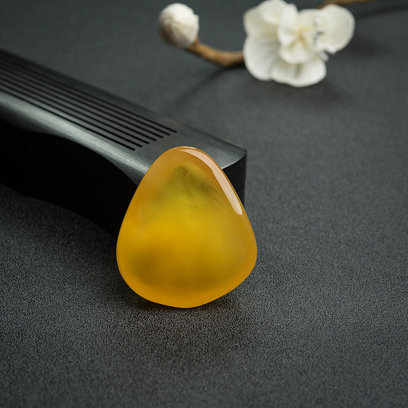 俄罗斯天然鸡油黄蜜蜡吊坠 - 红掌柜