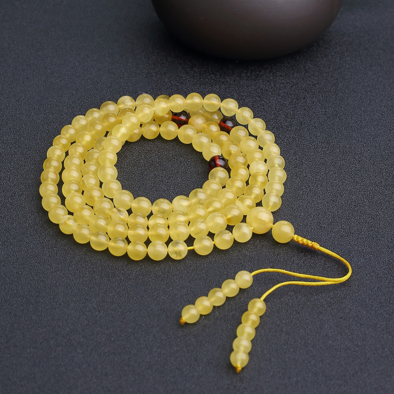 波罗的海鸡油黄金绞蜜108佛珠-红掌柜
