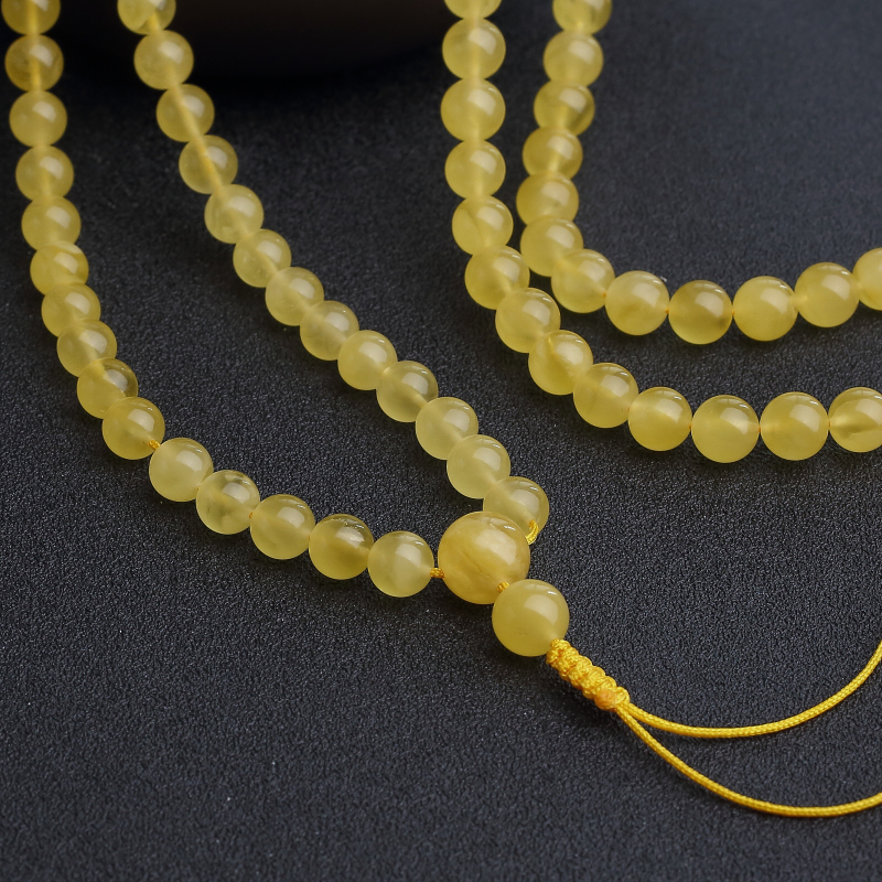 波罗的海天然鸡油黄108佛珠-红掌柜