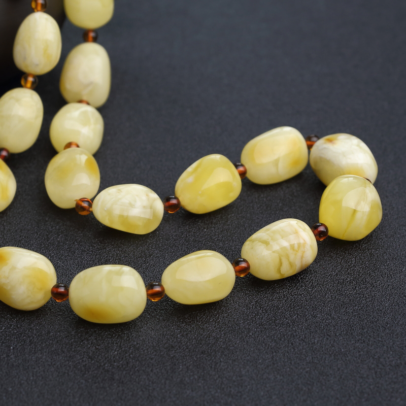 波罗的海天然白花蜜蜡项链-红掌柜